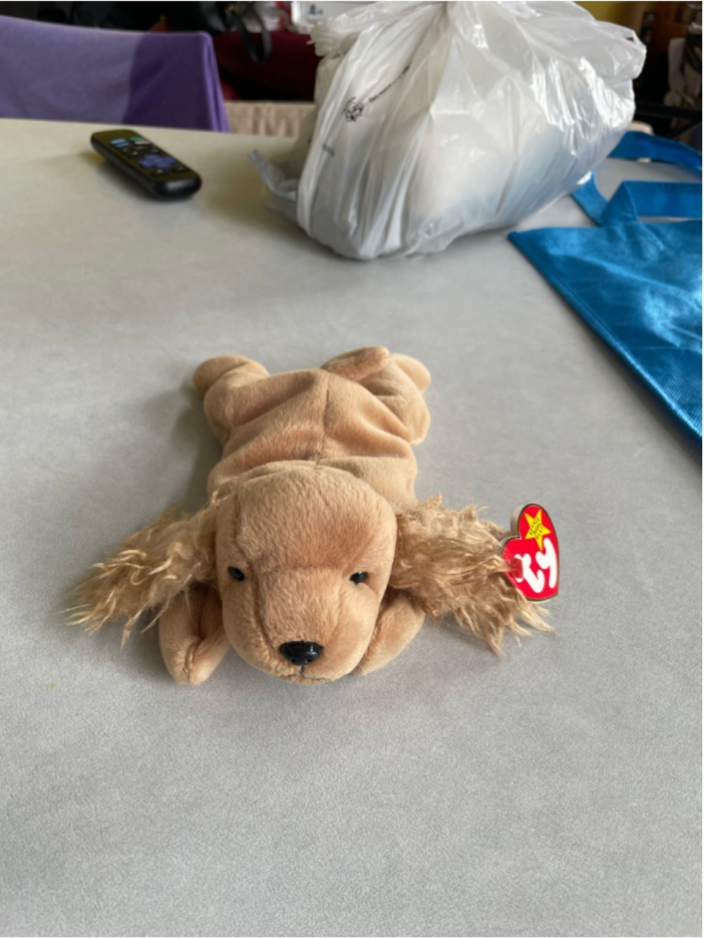 Ty Beanie Baby Spanky The Dog Stuffed Animal Plush Toy One Size Brown